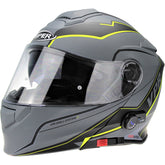 ViPER RS-V171 Zone Flip Up Motorcycle Helmet - Matt Grey/Yellow
